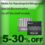 Molds for Nanoimprint lithography:Special discount price for off-the-shelf models
