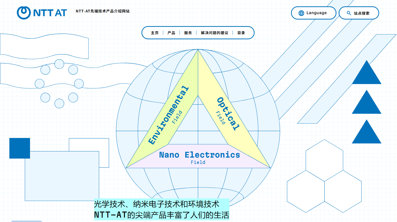 尖端技术商品介绍网站 Top-image