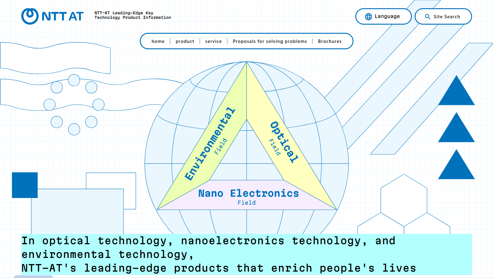 The NTT-AT Leading-Edge Key Technology Product Information Site Top-image
